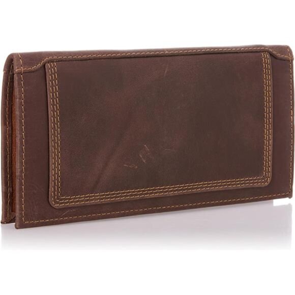 Men's Rugged Leather Triple Stitch Wallet, Brown (Rodeo), One Size - Picture 12 of 16